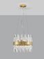 Preview: Nova Luce CROWN Pendelleuchte G9 5-fach Satin 120x35cm dimmbar 9695219