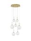 Preview: Nova Luce HOOK LED Pendelleuchte Gold 52W Warmweiss 180x56,6cm dimmbar 9695221