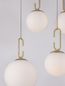 Preview: Nova Luce HOOK LED Pendelleuchte Gold 52W Warmweiss 180x56,6cm dimmbar 9695221