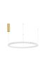 Preview: Nova Luce PERLA LED Pendelleuchte Gold 96W Warmweiss 200x104cm dimmbar 9695232