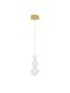 Preview: Nova Luce PERLA LED Pendelleuchte Gold 11W Warmweiss 150x10cm 9695301