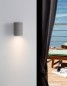 Preview: Nova Luce LIDO Wandleuchte GU10 Grau 7W IP65 8,6x10x12cm dimmbar 9790532