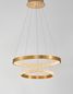 Preview: Nova Luce PRESTON LED Pendelleuchte Gold 62W Warmweiss 120x60cm dimmbar 9862852