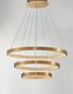 Preview: Nova Luce PRESTON LED Pendelleuchte Gold 112W Warmweiss 150x80cm dimmbar 9862853