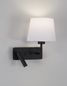 Preview: Nova Luce SAVONA Wandleuchte LED&E27 2-fach Schwarz 15W Warmweiss 27,5x24x32cm 9919151