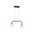 Preview: Nova Luce JOLINE LED Pendelleuchte Schwarz 16W Neutralweiss 35x12,5x115cm 9919602