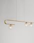 Preview: Nova Luce MIRANO Pendelleuchte G9 3-fach Gold 80x10x180cm dimmbar 9960272