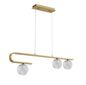 Preview: Nova Luce MIRANO Pendelleuchte G9 3-fach Gold 80x10x180cm dimmbar 9960272