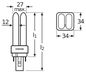 Preview: OSRAM DULUX 26W/865 G24d-3 1600lm 6500K tageslichtweiss 4050300486987