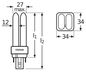 Preview: OSRAM DULUX 18W/865 G24q-2 1100lm 6500K tageslichtweiss dimmbar 4050300564944