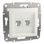 Preview: Schneider Electric ASFORA RJ11-Telefondose 2-Fach UP weiss EPH4270121D