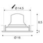 Preview: SLV 1003633 NUMINOS DL L LED Einbauleuchte schwarz/chrom 2700K 55° schwenkbar