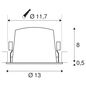 Preview: SLV 1003926 NUMINOS DL L LED Einbauleuchte weiss 2700K 20°