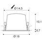 Preview: SLV 1003985 NUMINOS DL XL LED Einbauleuchte schwarz 2700K 20°