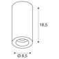 Preview: SLV 1004238 NUMINOS CL PHASE M LED Deckenaufbauleuchte weiss/schwarz 4000K 24°