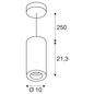 Preview: SLV 1004344 NUMINOS PD PHASE L LED Pendelleuchte weiss/schwarz 2700K 60°