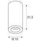 Preview: SLV 1004612 NUMINOS CL DALI L LED Deckenaufbauleuchte schwarz 3000K 60°