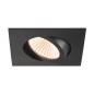 Preview: SLV 1007396 NEW TRIA 68, LED Deckeneinbauleuchte, 2700K, 60°, quadratisch, schwarz