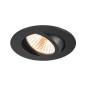 Preview: SLV 1007434 NEW TRIA UNIVERSAL 68, LED Deckeneinbauleuchte, 2500/3000/4000K, 38° rund schwarz