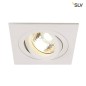 Preview: SLV 111721 NEW TRIA I GU10 Downlight eckig mattweiss max. 50W inkl. Blattfedern