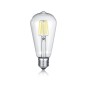 Preview: Trio Kolben LED Lampe E27  7W ⌀6,4cm Klar warmweiss wie 60w