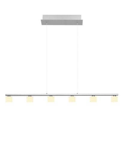 Hell Mila LED Pendelleuchte 2-fach Warmweiss Dimmbar stufenlos höhenverstellbar Nickel 20539/6-92