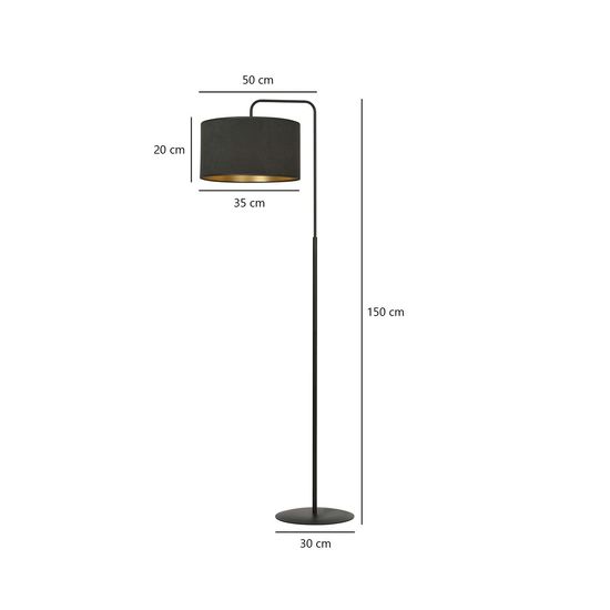 Bioledex Lyngar Stehleuchte E27 150cm schwarz 50x150x35cm Made in Europe