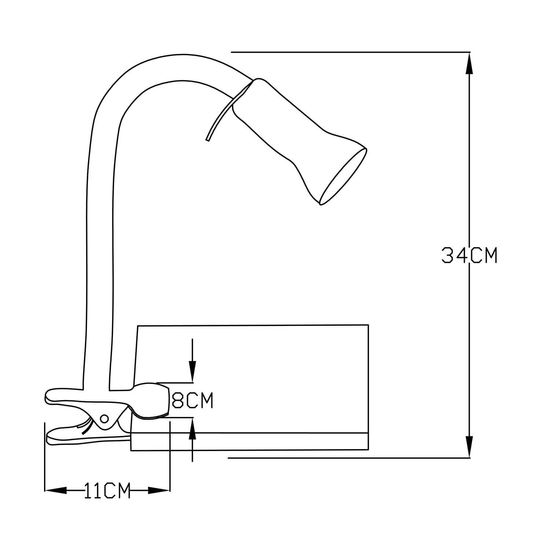 Brilliant Flex Klemmleuchte E14 Weiß 24705T05