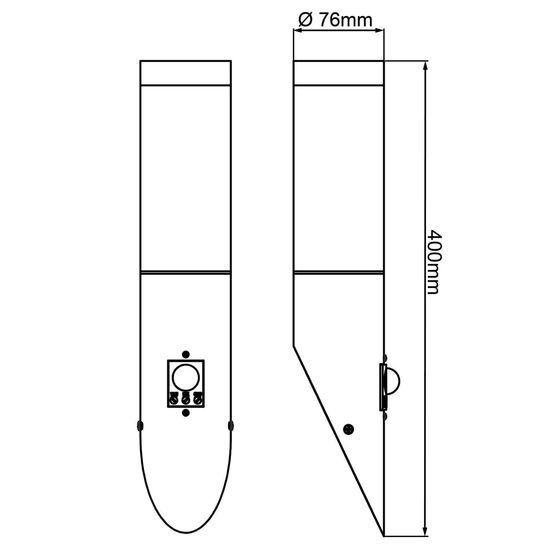 Brilliant Dody Außenwandleuchte mit Bewegungsmelder E27 IP44 Schwarz 90945A06