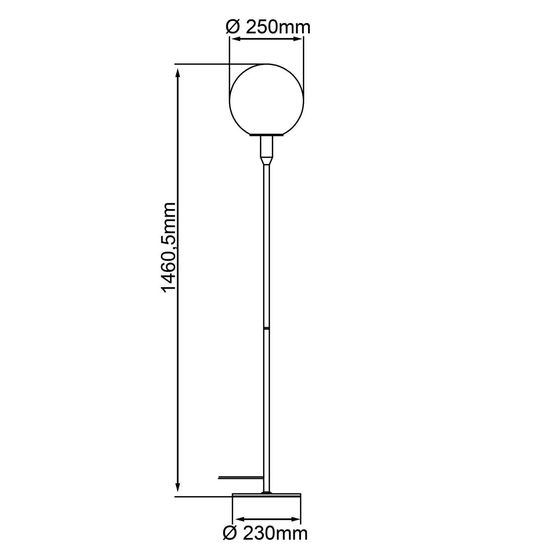 Brilliant Gould Standleuchte, 1-flammig E27 Gold Rauchglas 93165/16