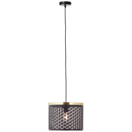 Brilliant Neolia Pendelleuchte 30cm E27 Schwarz Gold 99281/86