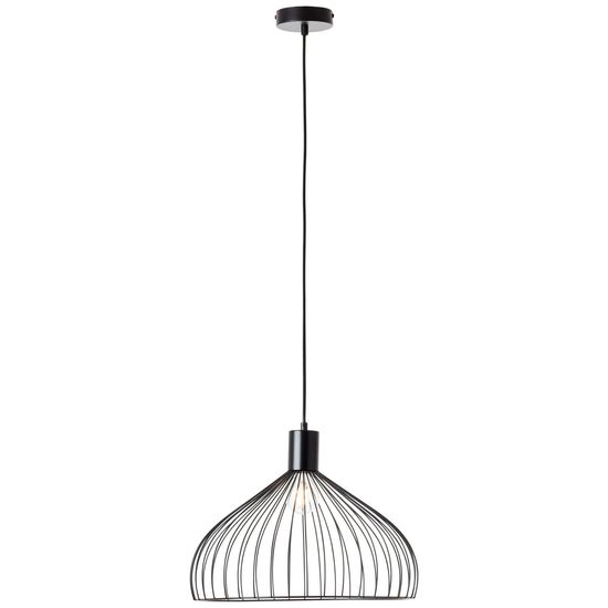 Brilliant Blacky Pendelleuchte 40cm E27 Schwarz Matt 99392/06