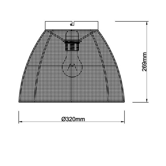 Brilliant Tanah Deckenleuchte 32cm E27 Schwarz Natur 99483/76