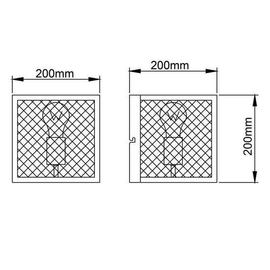 Brilliant Maze Wandleuchte, 1-flammig E27 Schwarz Korund 99731/86