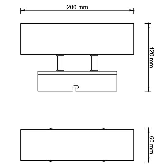 Brilliant Niels Wandleuchte, 2-fach GU10 Schwarz Matt Natur Up/Down Light 99774/76