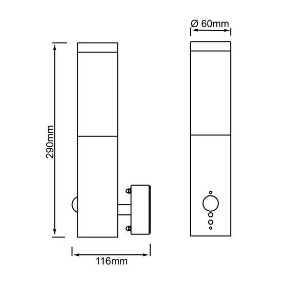 Brilliant Bergen LED Außenwandleuchte  GU10 4W/3,6W Neutralweiß IP44 Edelstahl Bewegungsmelder G40097/82