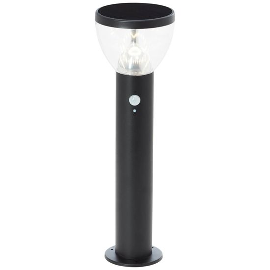 Brilliant Tulip LED Außensockelleuchte 3W Warmweiß IP44 Schwarz Solar, Bewegungsmelder G40411/06