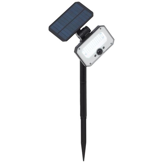 Brilliant Joplin LED Außenspießleuchte 7W Neutralweiß IP54 Schwarz Solar, Bewegungsmelder G40426/06