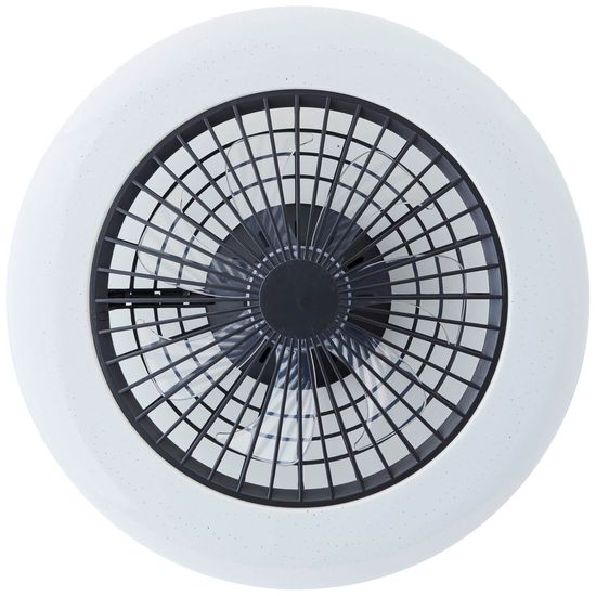 Brilliant Salerno LED Deckenleuchte 49cm mit Ventilator 40W Schwarz Nachtlicht, Timer, Ventilator G60020/06