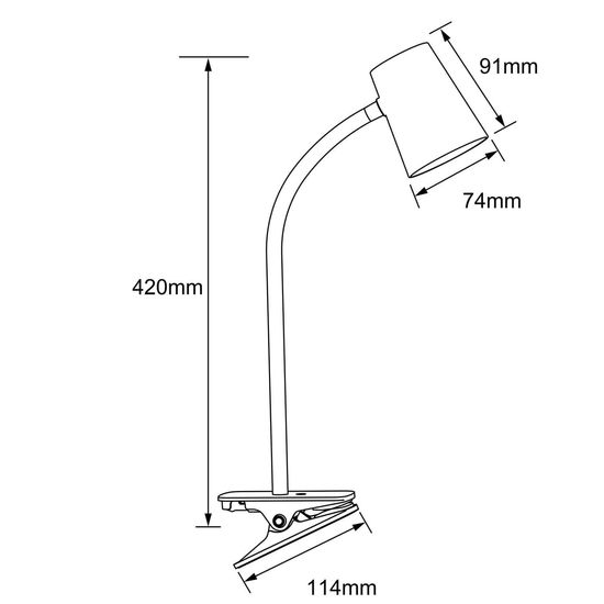 Brilliant Adda LED Klemmleuchte 7W Warmweiß Weiß G90077/05