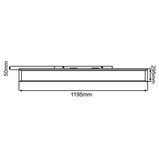 Brilliant Charla LED Deckenaufbau-Paneel 120x30cm 40W Warmweiß Weiß Warmweiß G90354/05