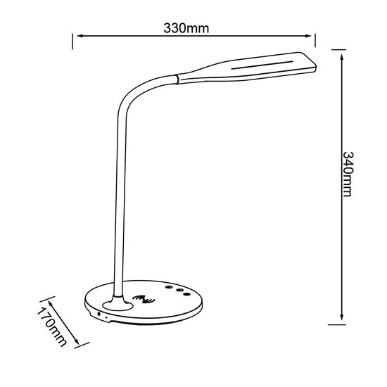 Brilliant Joni LED Tischleuchte mit Induktionsladeschale 4,5W Weiß Wireless charging, Timer G93101/05