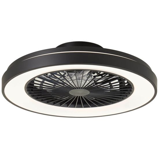 Brilliant Mazzaro LED Deckenleuchte 48,5cm mit Ventilator 40W Schwarz Nachtlicht, Timer, Ventilator G93854/06