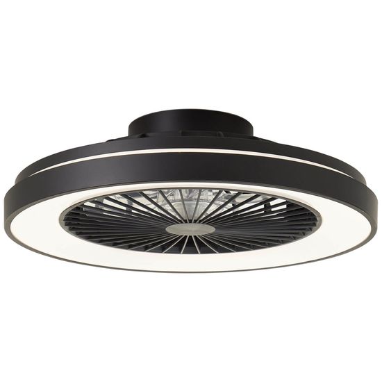 Brilliant Mazzaro LED Deckenleuchte 48,5cm mit Ventilator 40W Schwarz Nachtlicht, Timer, Ventilator G93854/06