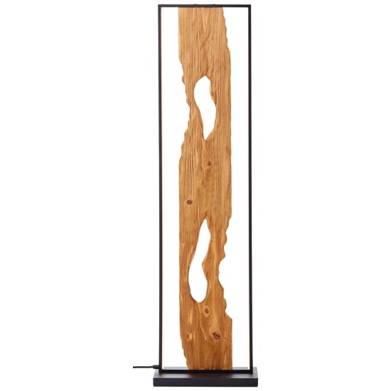 Brilliant Chaumont LED Standleuchte 120cm 20W Warmweiß Schwarz Holz G94542/76