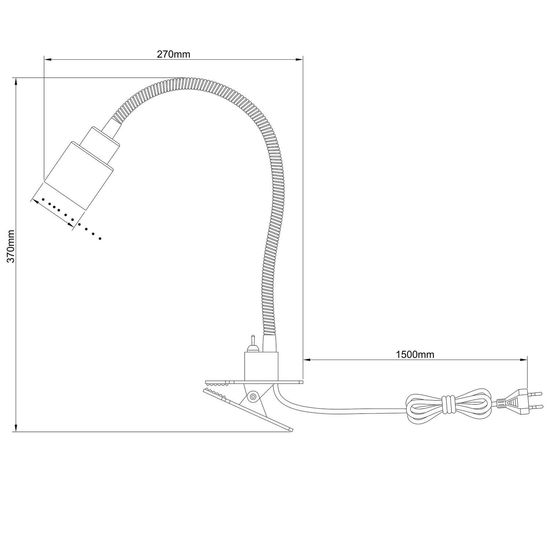 Brilliant Andres LED Klemmleuchte GU10 10W/3W Warmweiß Nickel Chrom G94902/77