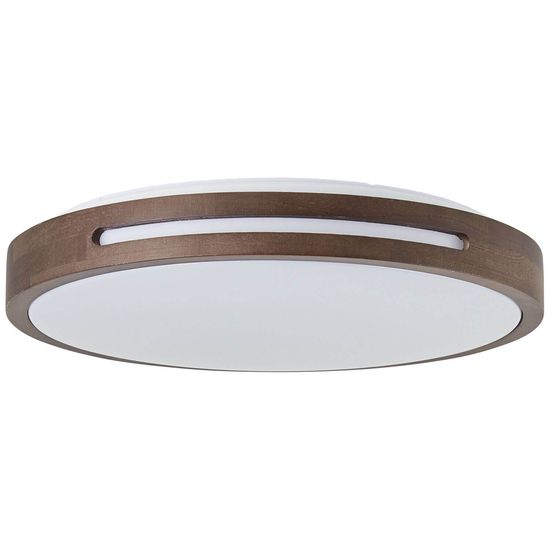 Brilliant Woodbury LED Deckenleuchte 39cm 24W Extra Warmweiss Holz Dunkel Weiß G99496/70