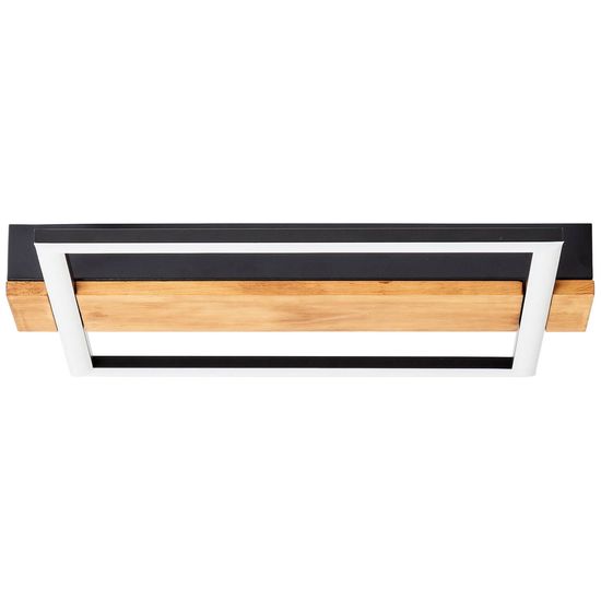 Brilliant Loneos LED Deckenleuchte 35x30cm 24W Warmweiß Schwarz Holz FSC G99745/76