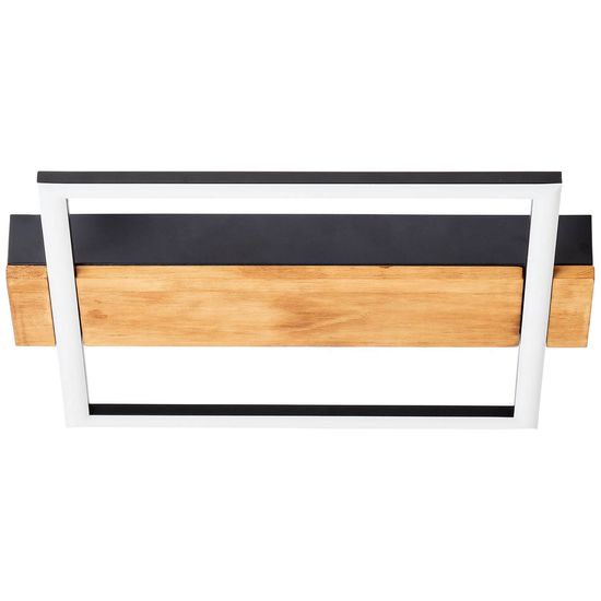 Brilliant Loneos LED Deckenleuchte 35x30cm 24W Warmweiß Schwarz Holz FSC G99745/76