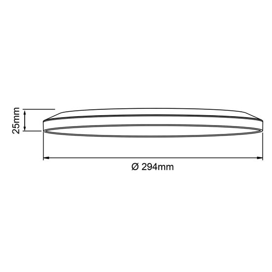 Brilliant Sorell LED Deckenaufbau-Paneel 29cm 18W Schwarz Weiß Memory Funktion, Nachtlicht, Timer G99878A76